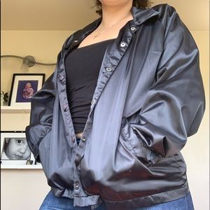 Jet Black Windbreaker